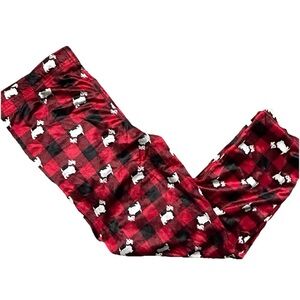 Men’s Buffalo Plaid Lounge Pajama Pants Scottie Dogs Size XL